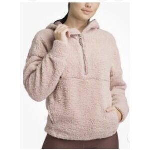 PrAna Permafrost Rose Pink Half Zip Cozy Casual Size L